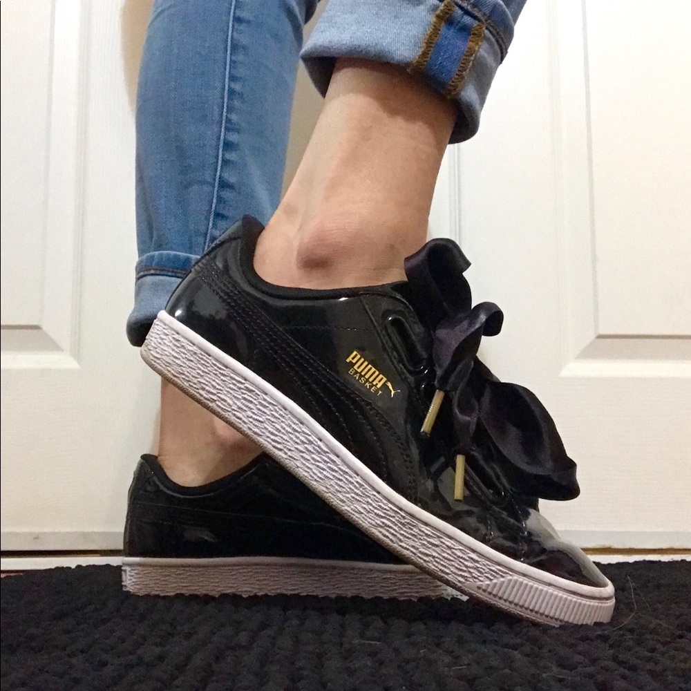 Puma Basket Heart Patent Leather Sneaker